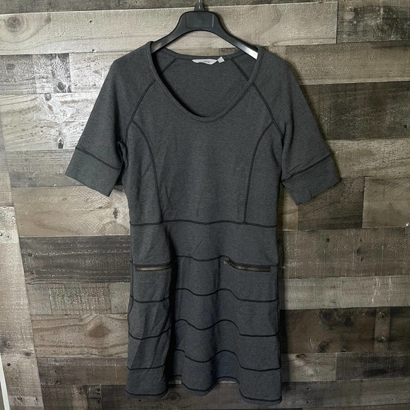 SOLD Athleta Strata Ponte Zipper Dress Large - Picture 1 of 2